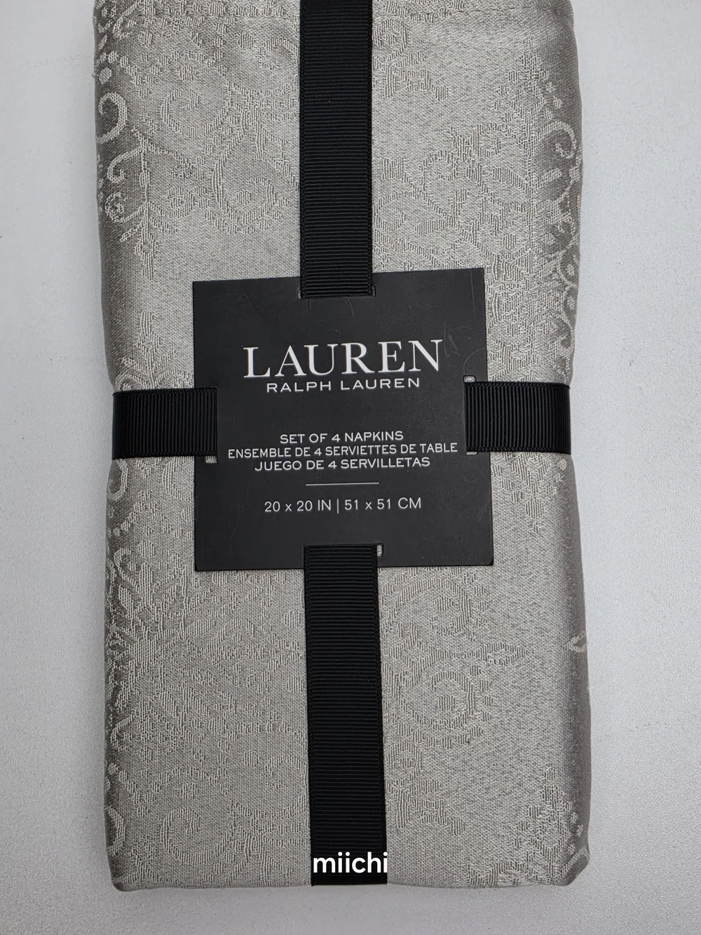 Lauren Ralph Lauren Silver Napkin Set - 4 Pack